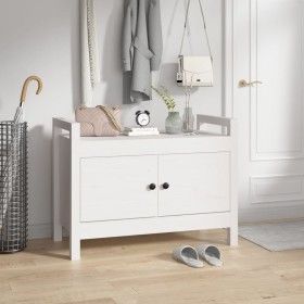 Hall bench solid white pine wood 80x40x60 cm by vidaXL, Benches for halls and storage - Ref: Foro24-821780, Price: 97,54 €, D...
