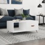 Mesa de centro madera contrachapada blanco 90x50x40 cm de vidaXL, Mesas de centro - Ref: Foro24-829180, Precio: 45,22 €, Desc...