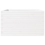 Jardinera de madera maciza de pino blanca 80x80x46 cm