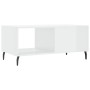 Couchtisch aus glänzend weißem Sperrholz, 90 x 50 x 40 cm von vidaXL, Couchtisch - Ref: Foro24-829230, Preis: 54,04 €, Rabatt: %