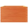 Jardinera madera maciza de pino marrón cera 80x80x46 cm