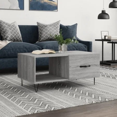 Mesa de centro madera contrachapada gris Sonoma 90x50x40 cm de vidaXL, Mesas de centro - Ref: Foro24-829210, Precio: 47,47 €,...