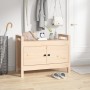 Flurbank aus massivem Kiefernholz, 80 x 40 x 60 cm von vidaXL, Bänke für Hallen und Lager - Ref: Foro24-821779, Preis: 82,58 ...
