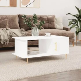 Mesa de centro madera contrachapada blanco 90x50x40 cm de vidaXL, Mesas de centro - Ref: Foro24-829476, Precio: 46,59 €, Desc...