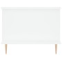 Mesa de centro madera contrachapada blanco 90x50x40 cm