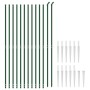 Cerca de alambre con pinchos de anclaje verde 1,6x25 m