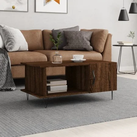 Couchtisch aus braunem Eichensperrholz, 90 x 50 x 40 cm von vidaXL, Couchtisch - Ref: Foro24-829491, Preis: 57,92 €, Rabatt: %