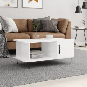 Couchtisch aus glänzend weißem Sperrholz, 90 x 50 x 40 cm von vidaXL, Couchtisch - Ref: Foro24-829486, Preis: 61,21 €, Rabatt: %