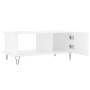 Mesa de centro madera contrachapada blanco brillo 90x50x40 cm de vidaXL, Mesas de centro - Ref: Foro24-829486, Precio: 61,90 ...