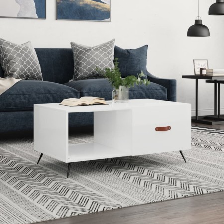 Couchtisch aus glänzend weißem Sperrholz, 90 x 50 x 40 cm von vidaXL, Couchtisch - Ref: Foro24-829182, Preis: 43,74 €, Rabatt: %