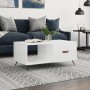 Couchtisch aus glänzend weißem Sperrholz, 90 x 50 x 40 cm von vidaXL, Couchtisch - Ref: Foro24-829182, Preis: 43,74 €, Rabatt: %