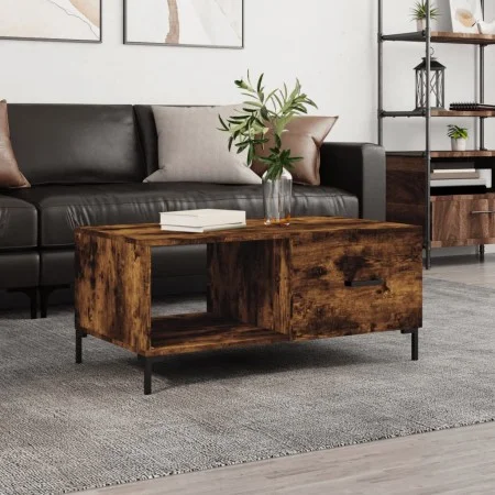 Couchtisch aus geräuchertem Eichensperrholz 90x50x40 cm von vidaXL, Couchtisch - Ref: Foro24-829217, Preis: 62,87 €, Rabatt: %