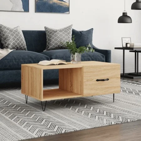 Couchtisch aus Sonoma-Eichensperrholz, 90 x 50 x 40 cm von vidaXL, Couchtisch - Ref: Foro24-829207, Preis: 45,73 €, Rabatt: %
