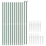 Cerca de alambre con pinchos de anclaje verde 2x25 m