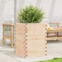 Jardinera de madera maciza de pino 50x50x68,5 cm