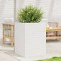 Jardinera madera maciza de pino blanco 50x50x68,5 cm