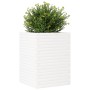 Jardinera madera maciza de pino blanco 50x50x68,5 cm