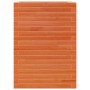 Jardinera madera maciza de pino marrón cera 50x50x68,5 cm