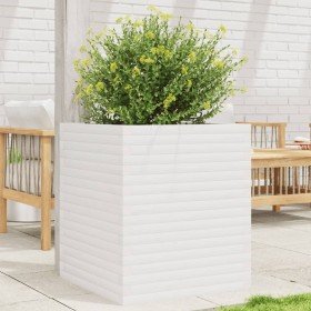 Jardinera madera maciza de pino blanco 60x60x68,5 cm en Maceteros y jardineras | Comprar online en Foro24