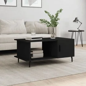 Mesa de centro madera contrachapada negro 90x50x40 cm de vidaXL, Mesas de centro - Ref: Foro24-829501, Precio: 48,16 €, Descu...