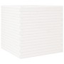 Jardinera de madera maciza de pino blanca 70x70x68,5 cm