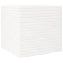 Jardinera de madera maciza de pino blanca 70x70x68,5 cm