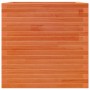 Jardinera de madera maciza de pino marrón cera 70x70x68,5 cm