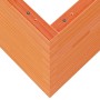 Jardinera de madera maciza de pino marrón cera 70x70x68,5 cm