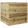 Jardinera de madera de pino impregnada 70x70x68,5 cm
