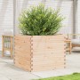 Jardinera de madera maciza de pino 80x80x68,5 cm