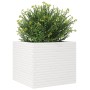 Jardinera madera maciza de pino blanco 80x80x68,5 cm