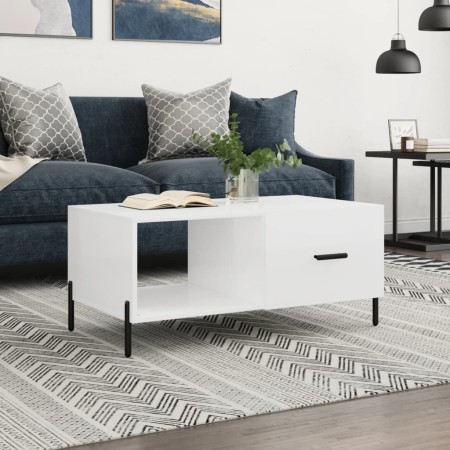 Couchtisch aus Sperrholz glänzend weiß 90x50x40 cm von vidaXL, Couchtisch - Ref: Foro24-829222, Preis: 50,58 €, Rabatt: %