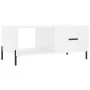 Glossy white plywood coffee table 90x50x40 cm by vidaXL, Coffee table - Ref: Foro24-829222, Price: 50,58 €, Discount: %