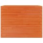 Jardinera madera maciza de pino marrón cera 90x40x68,5 cm