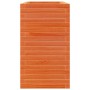 Jardinera madera maciza de pino marrón cera 90x40x68,5 cm