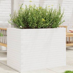 Jardinera madera maciza de pino blanco 90x60x68,5 cm en Maceteros y jardineras | Comprar online en Foro24