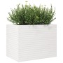 Jardinera madera maciza de pino blanco 90x60x68,5 cm