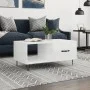 Couchtisch aus glänzend weißem Sperrholz, 90 x 50 x 40 cm von vidaXL, Couchtisch - Ref: Foro24-829206, Preis: 49,46 €, Rabatt: %