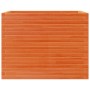 Jardinera madera maciza de pino marrón cera 90x60x68,5 cm