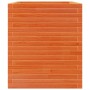 Jardinera madera maciza de pino marrón cera 90x60x68,5 cm
