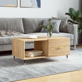 Mesa de centro madera contrachapada roble Sonoma 90x50x40 cm de vidaXL, Mesas de centro - Ref: Foro24-829191, Precio: 46,62 €...