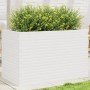 Jardinera madera maciza de pino blanco 110x60x68,5 cm