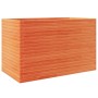 Jardinera madera maciza de pino marrón cera 110x60x68,5 cm
