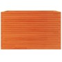 Jardinera madera maciza de pino marrón cera 110x60x68,5 cm