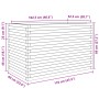 Jardinera madera maciza de pino marrón cera 110x60x68,5 cm