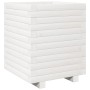 Jardinera madera maciza de pino blanco 40x40x49,5 cm