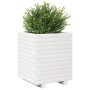 Jardinera madera maciza de pino blanco 40x40x49,5 cm