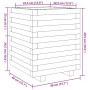 Jardinera madera maciza de pino marrón cera 40x40x49,5 cm