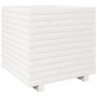 Jardinera madera maciza de pino blanco 50x50x49,5 cm