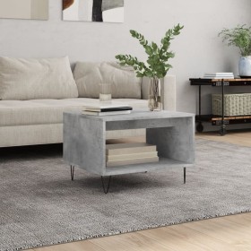 Betongrauer Couchtisch aus Holzwerkstoff, 60 x 50 x 40 cm von vidaXL, Couchtisch - Ref: Foro24-829256, Preis: 42,06 €, Rabatt: %